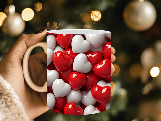 Kalpli 3 Boyutlu Tasarım Porselen Kupa Mug - Hediye Kupa - Baskılı Kupa
